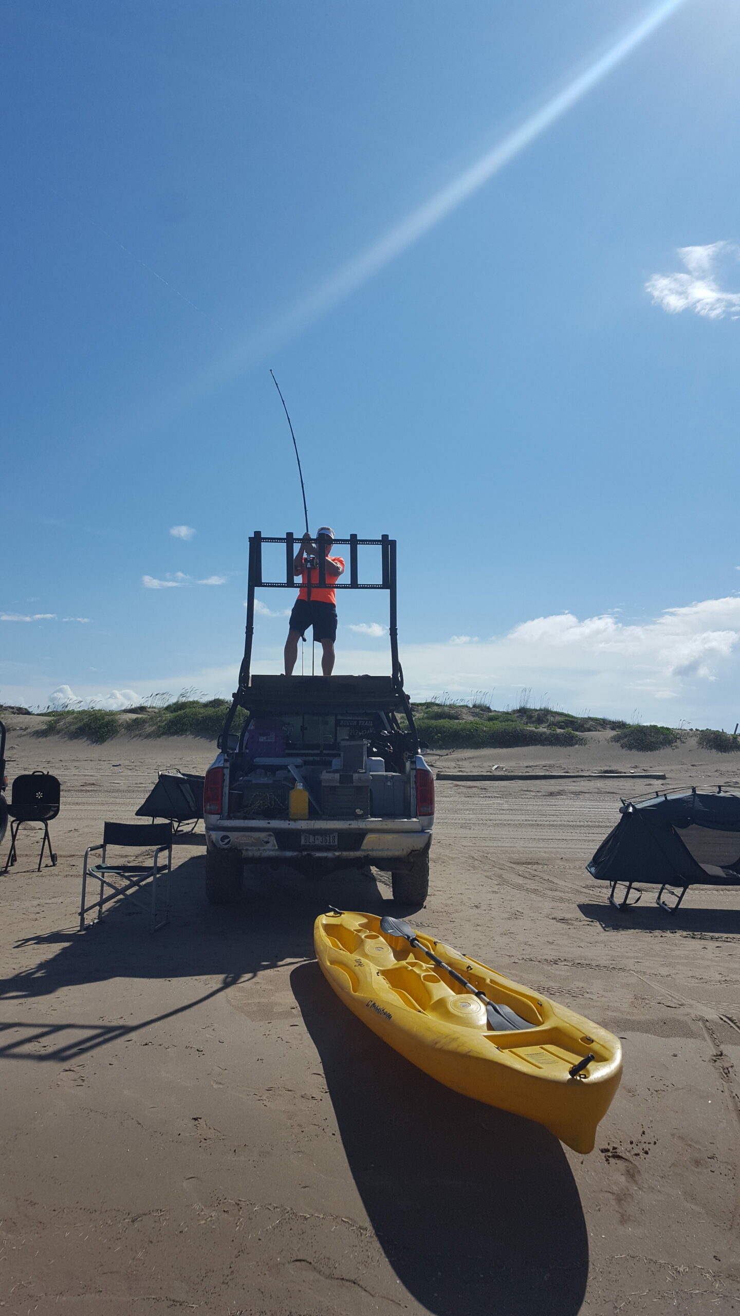 Shark Fishing from the Beach