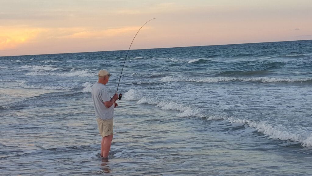 surf fishing for speckled trout