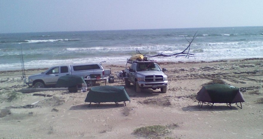 Beach camping