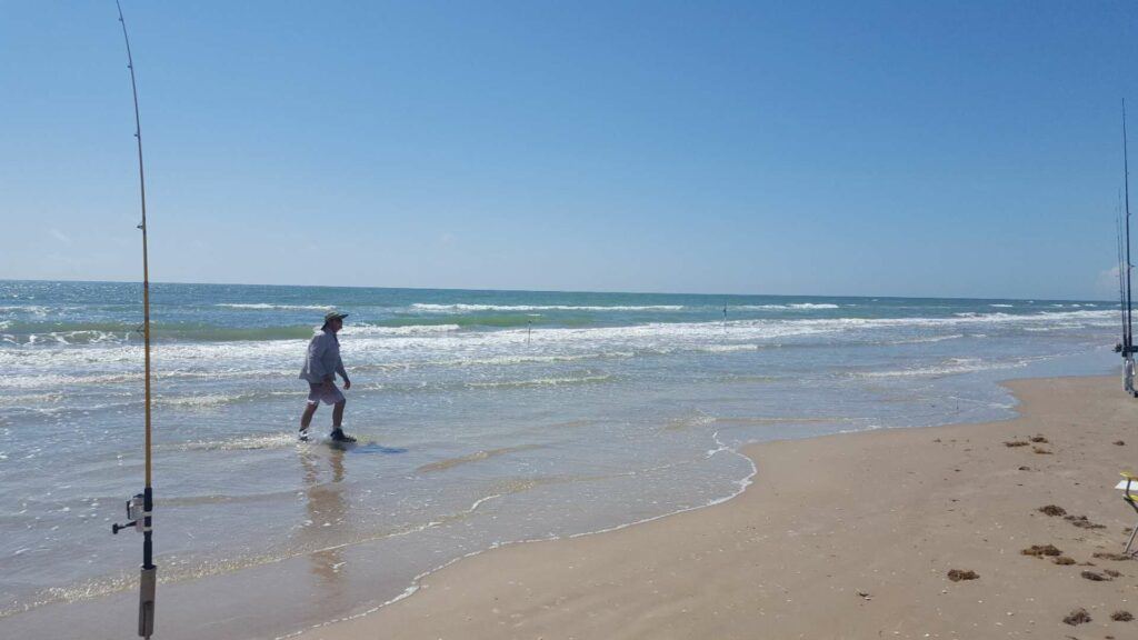 What is Beach Fishing - Ken Kuhn checking the surf for mullet