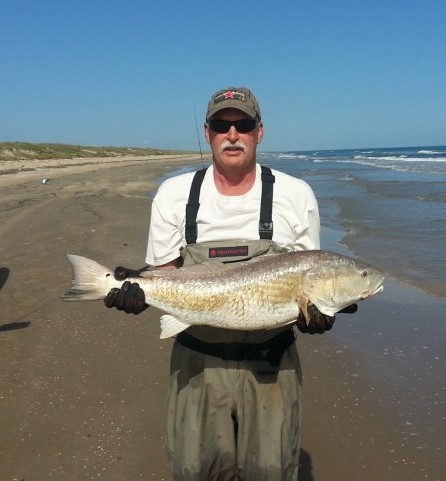 Ken Kuhn with a Padre Island Bull Redfish