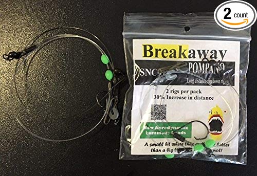 Basic surf fishing equipment for beginners - breakaway tackle pompano rig