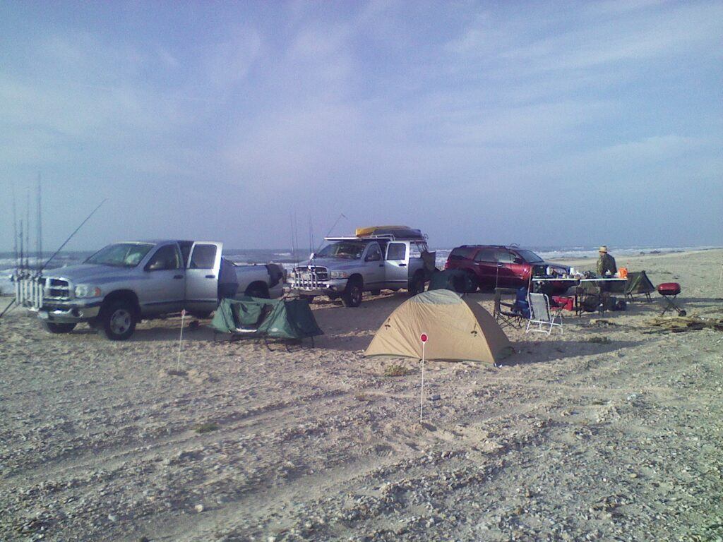 beach camping