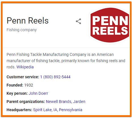 penn reels company information