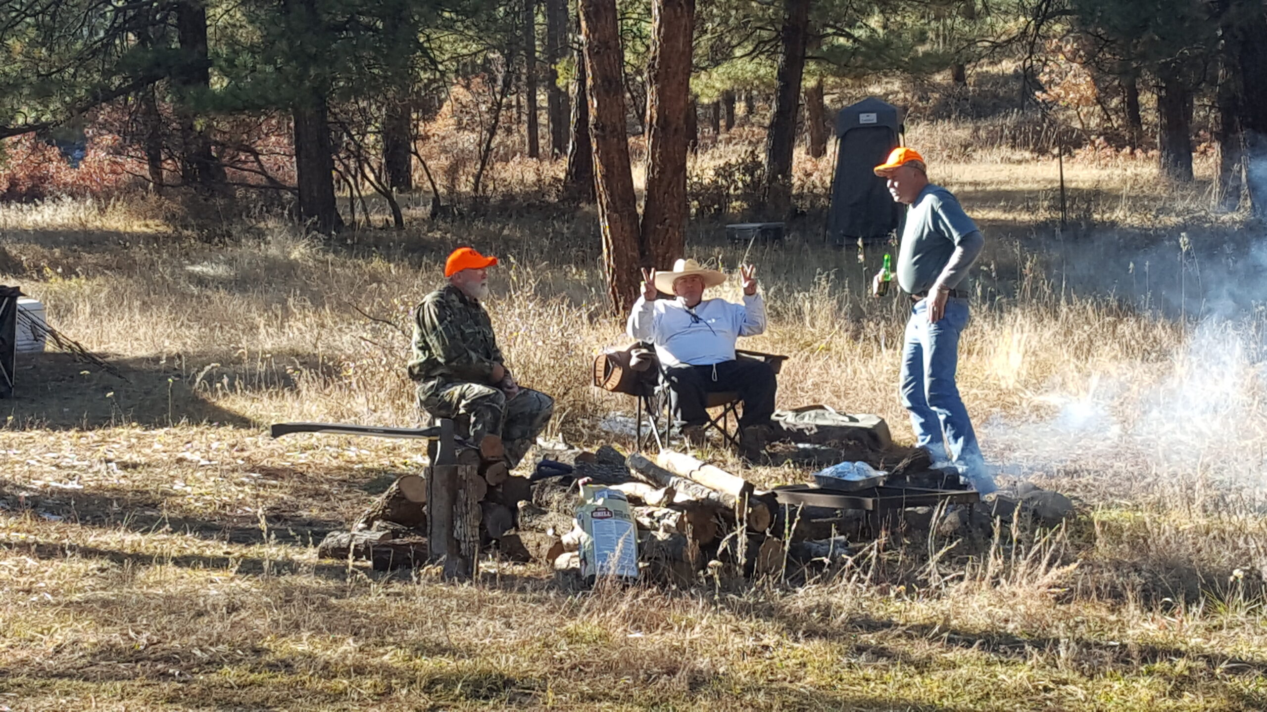 colorado elk hunt - campfire