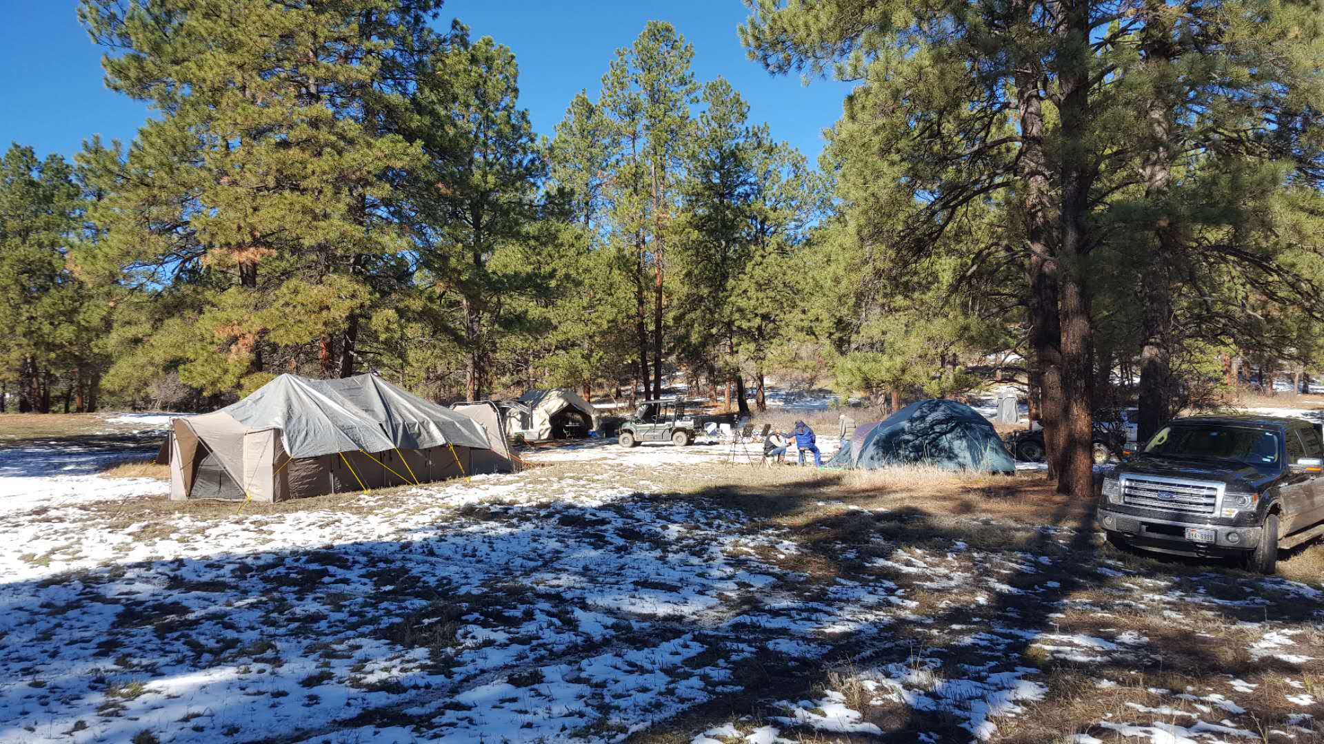 colorado elk hunt - camp