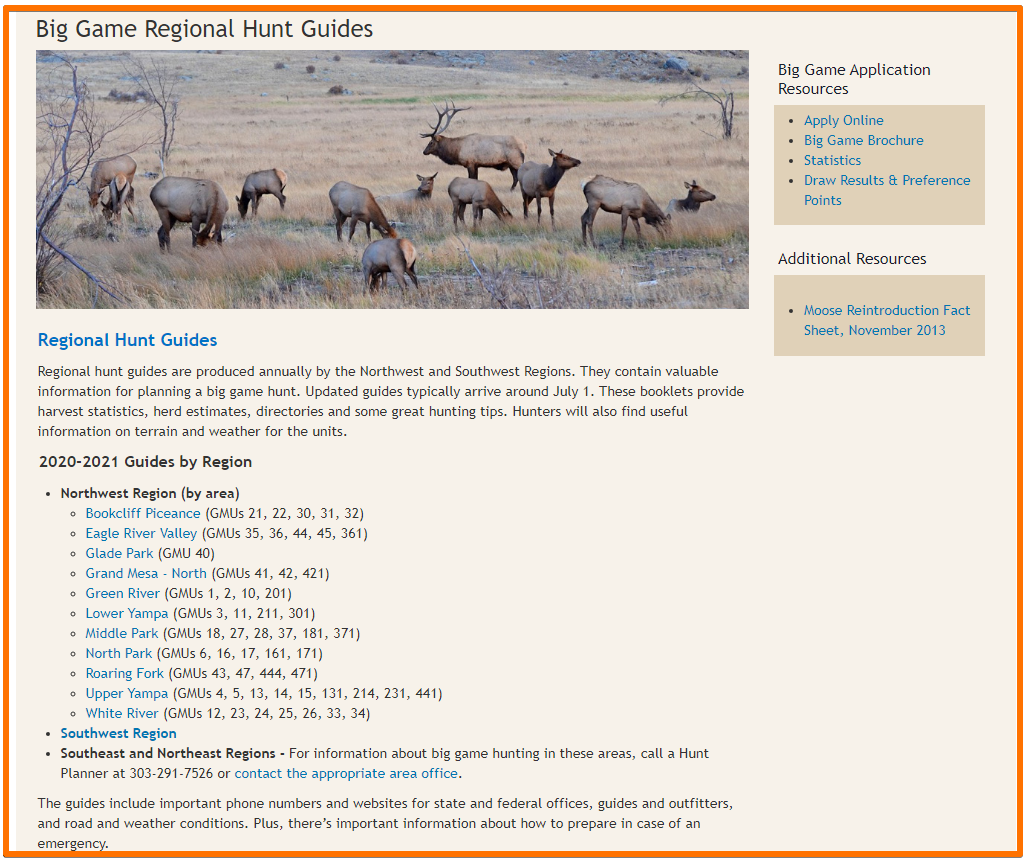 elk hunt - colorado regional guides