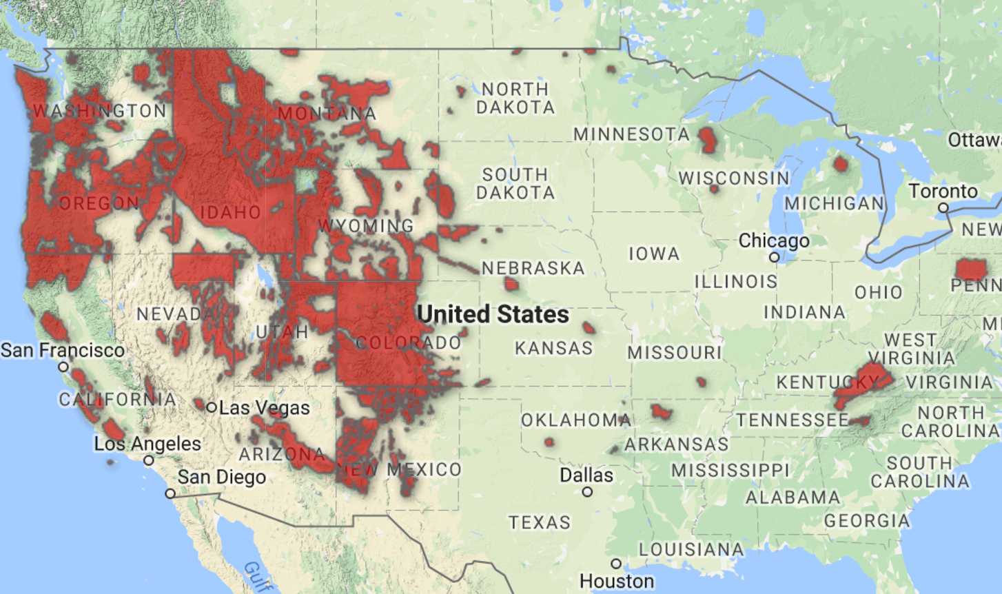 elk population map - outfitting a colorado elk hunt