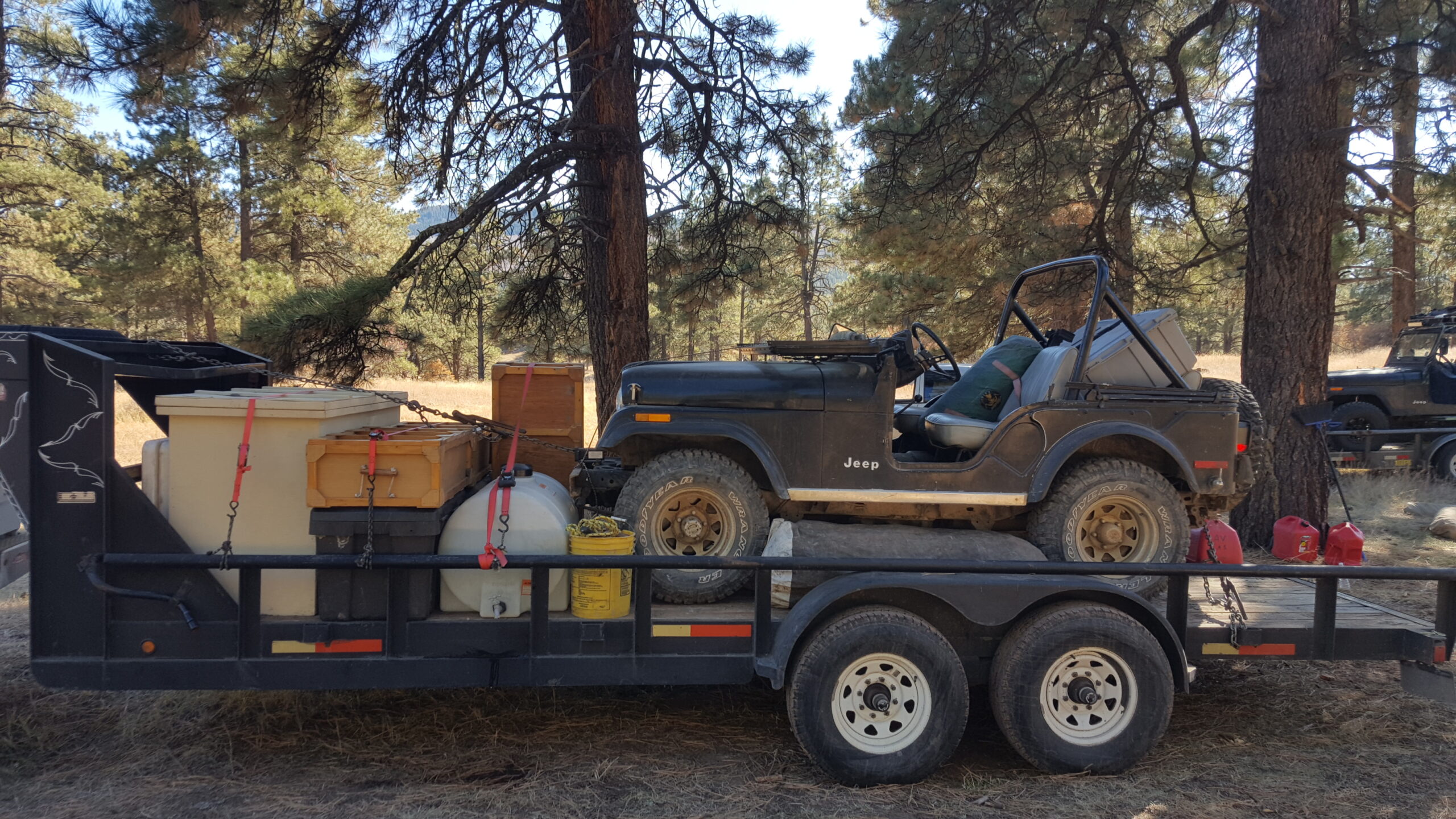 elk hunt - trailer loaded