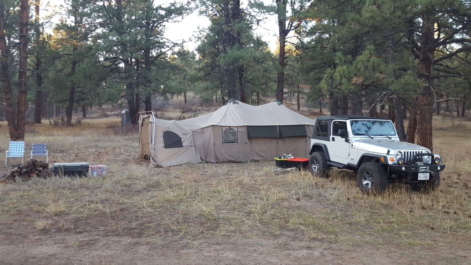 elk hunt - sleeping tent