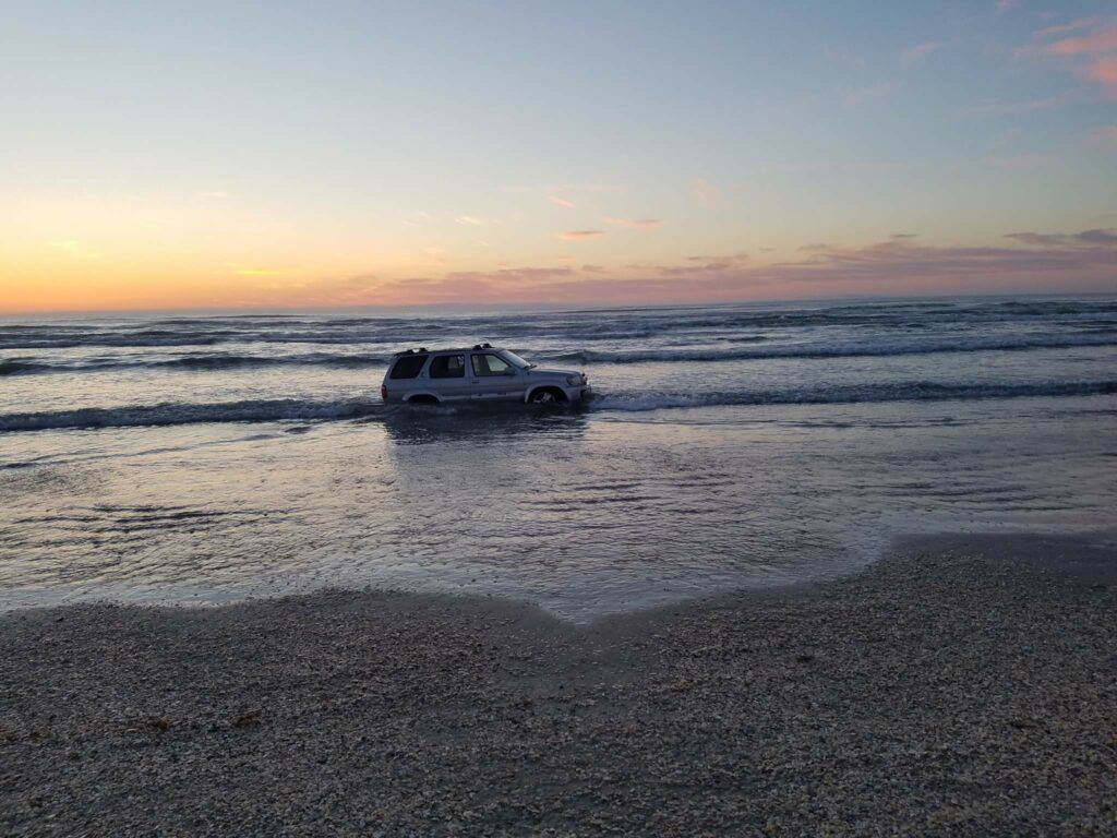 Surf fishing - wintertime Texas surf fishing