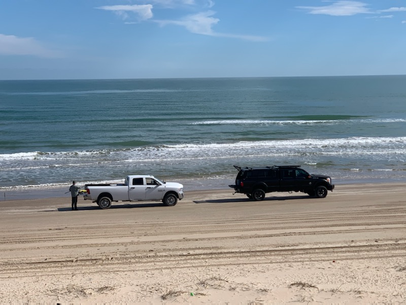 Texas wintertime surf fishing