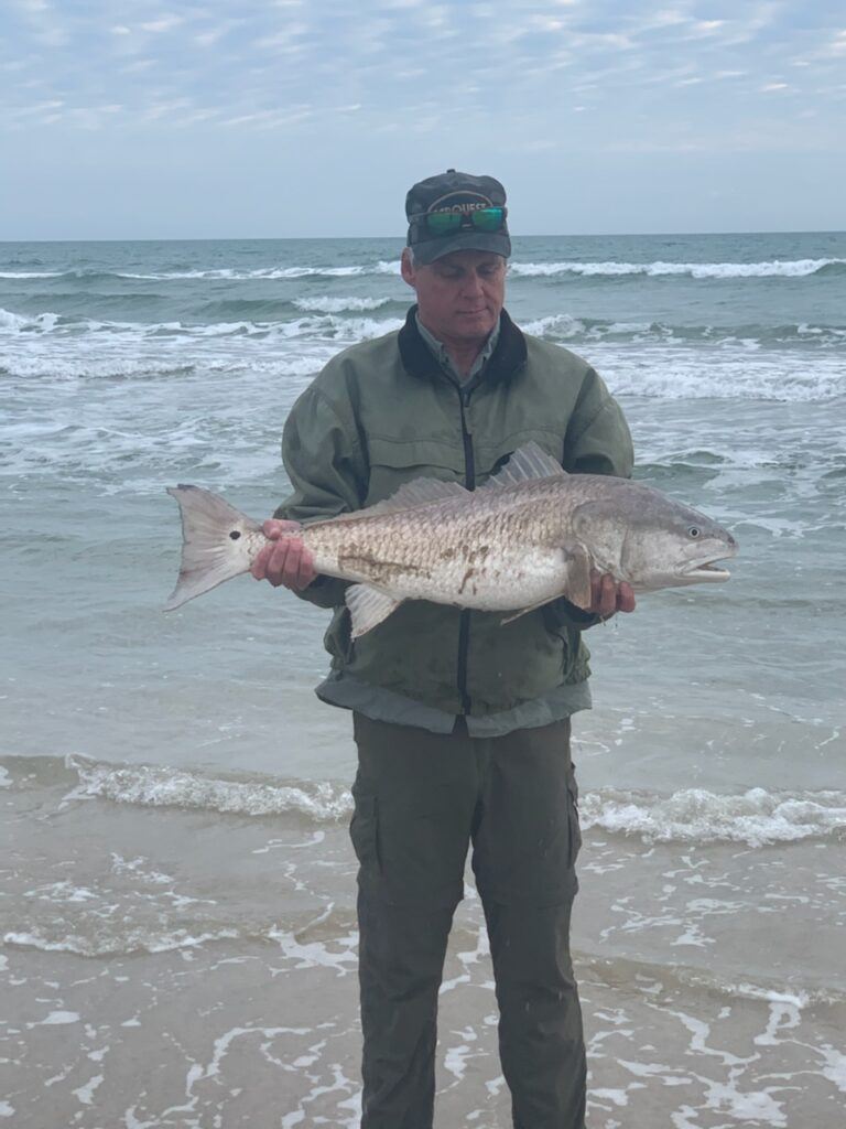 Texas wintertime surf fishing