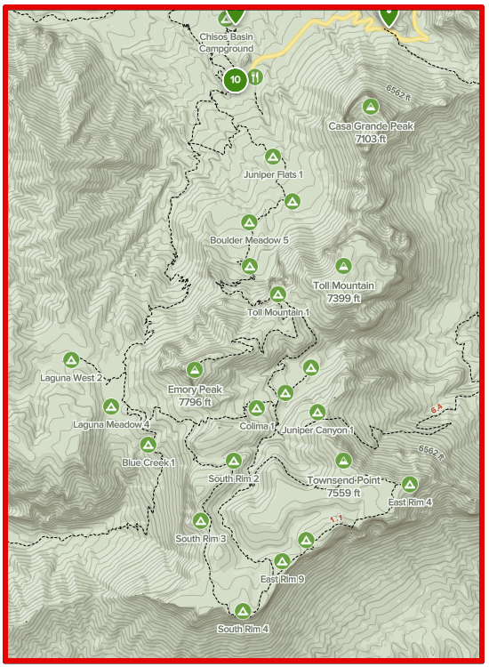 Big Bend National Park - hiking trails chisos mountains