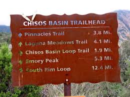 Big Bend National Park - trail marker