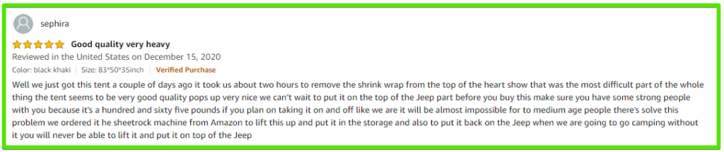 danchel outdoor customer review