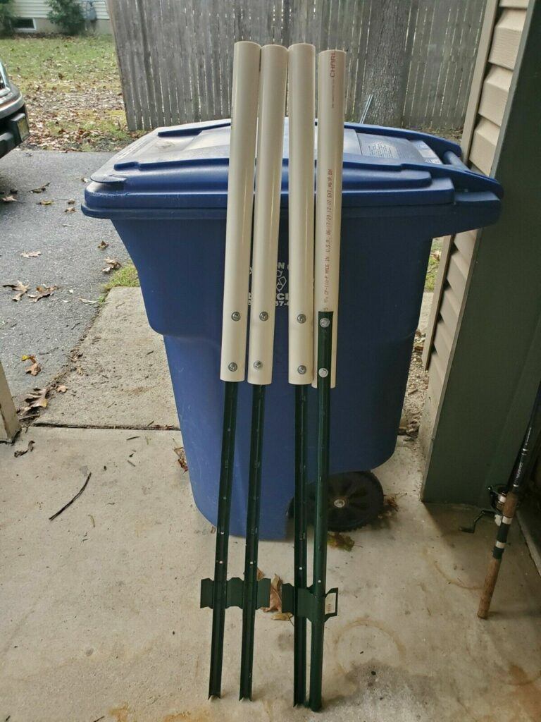 Homemade sand spike rod holders