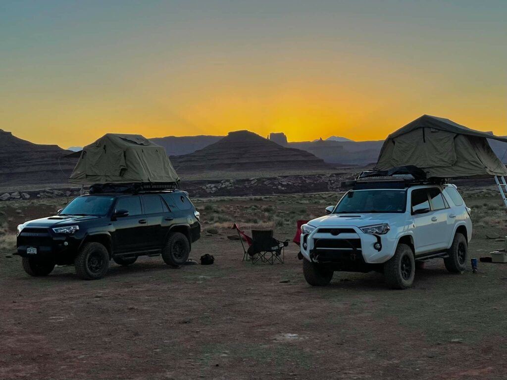 a spectacular Sunrise from your roof top tent
