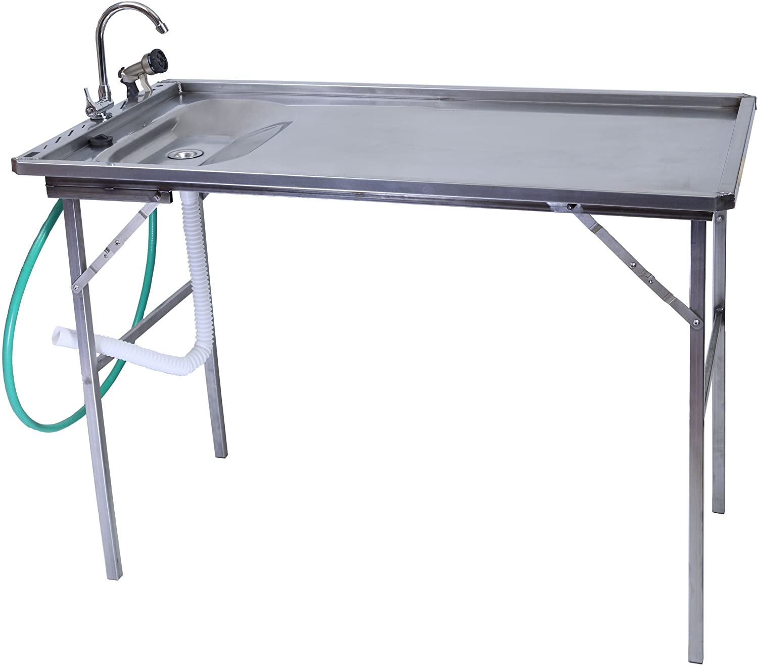 Organized Fishing's stanless steel folding fish cleaning table