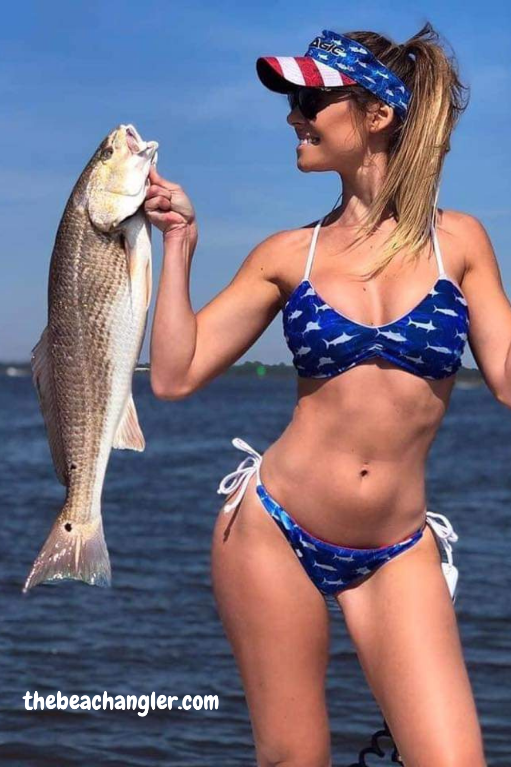Lady with a nice texas redfish