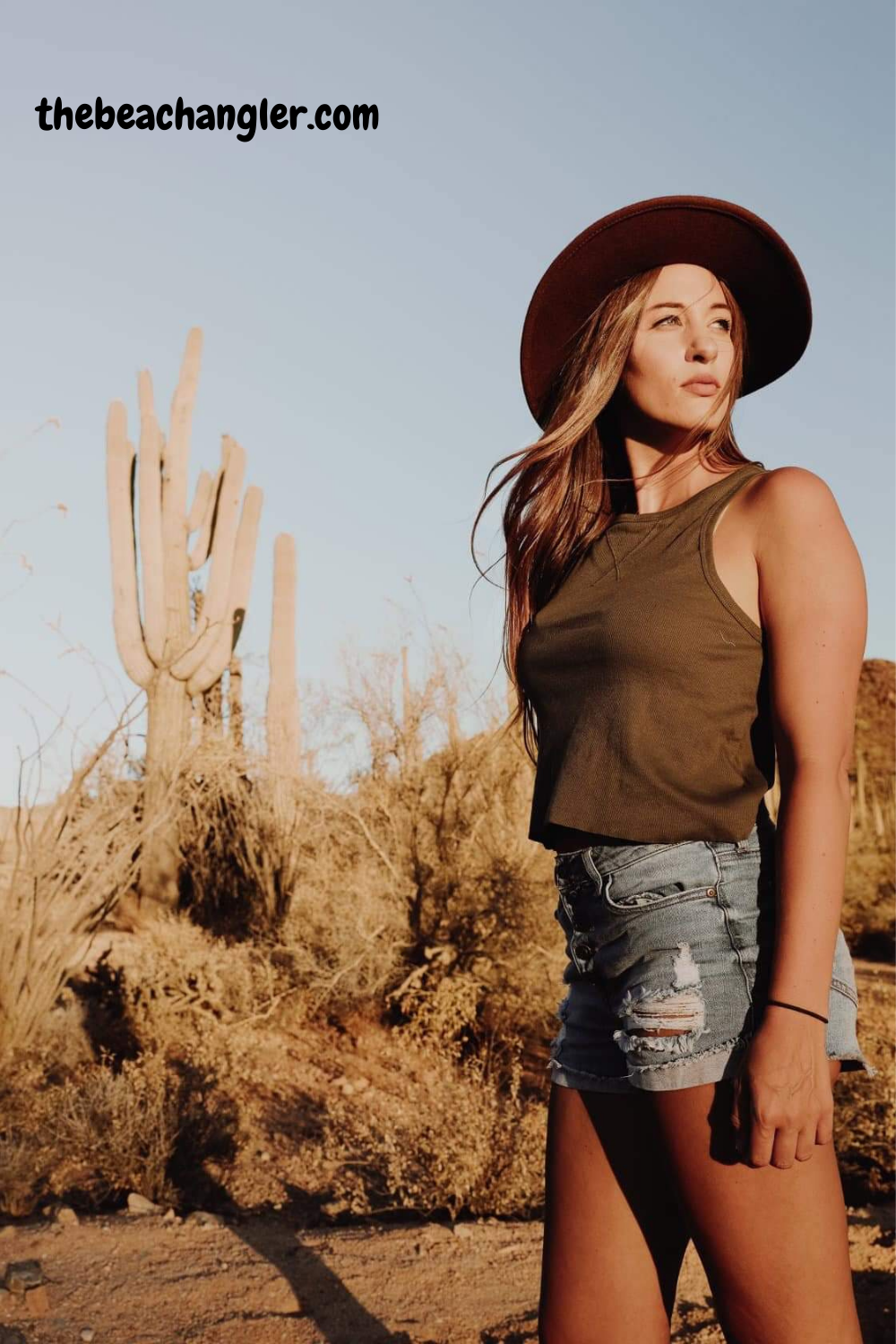 Lady hiking the deserts of Big Bend National Park in Texas