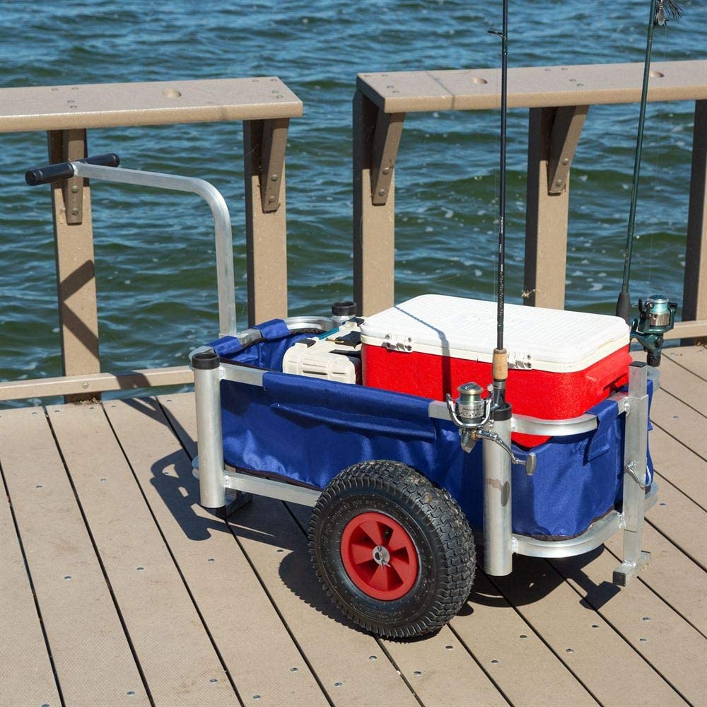 HARBORMATE FISHING CART LOADED WITH GEAR AT THE PIER