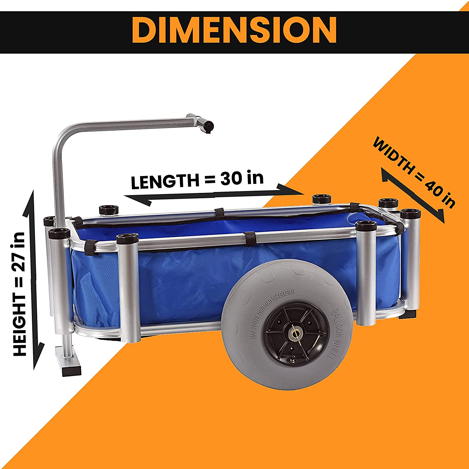 JUGGERNAUT FISHING CART DIMENSION DIAGRAM