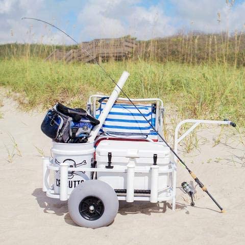 Sea Striker Surf and Beach Cart loaded with gear