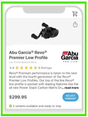 FishBrain App - Abu Garcia Revo casting reel available at the FishBrain store