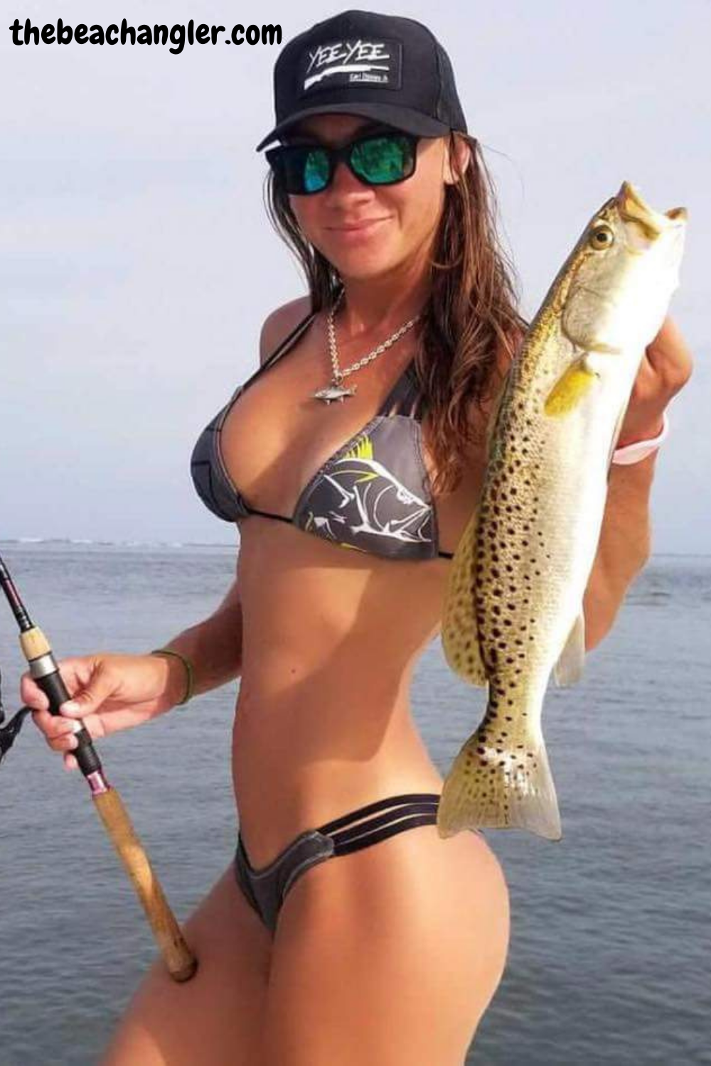 Young lady with a nice surf caught speckled trout.
