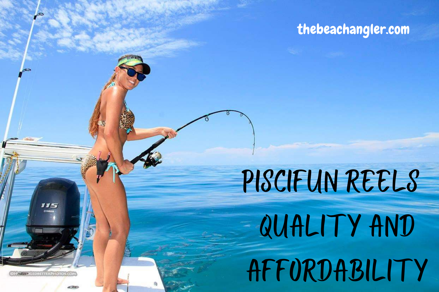 Lady battling a big fish offshore using her Piscifun spinning reel - Piscifun reels review