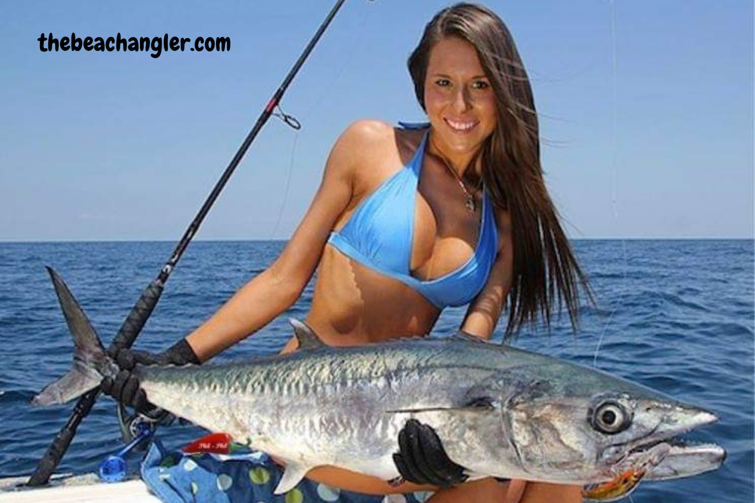 Lady with a big kingfish caught offshore - TowBoatUS Review