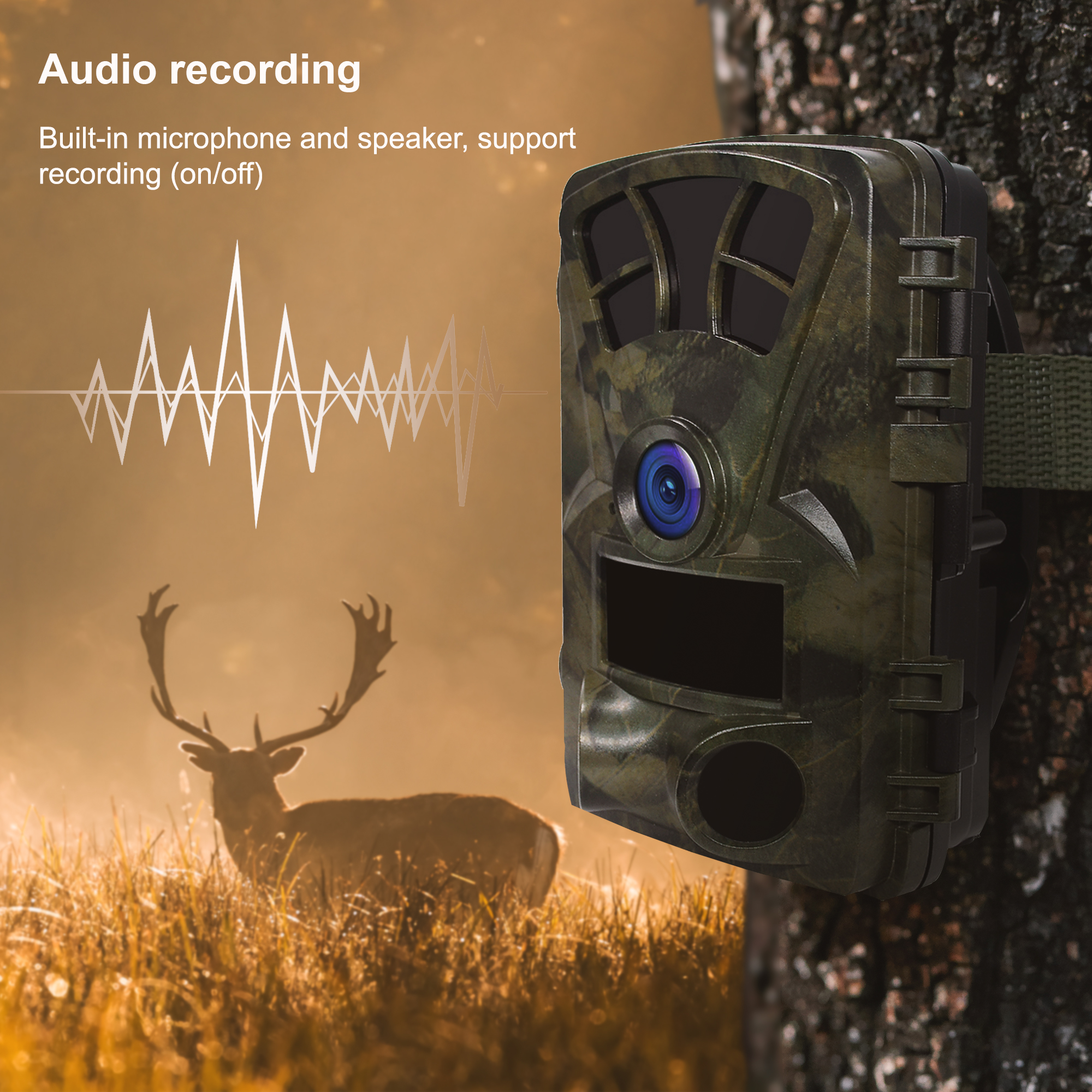 REXING USA Woodlens H2 trail camera with audion recording feature