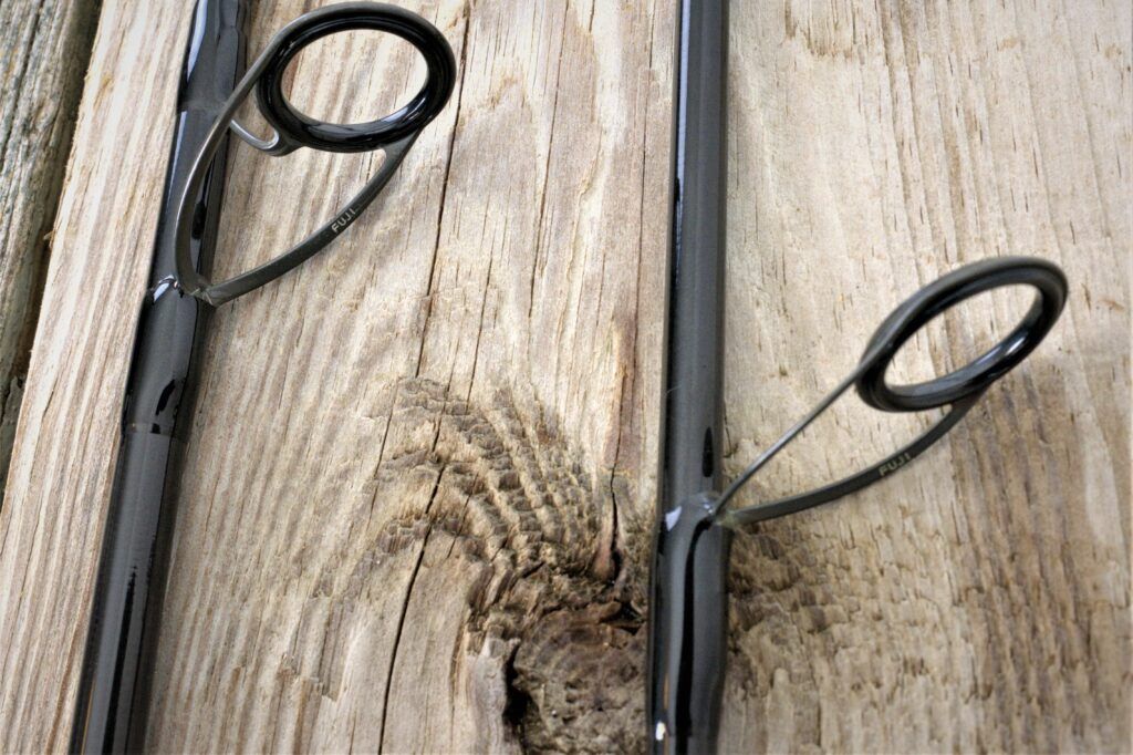 ODM Surf rods review - ODM Genesis close up photo of the Fuji eyes used and the quality craftsmanship of the ODM rods