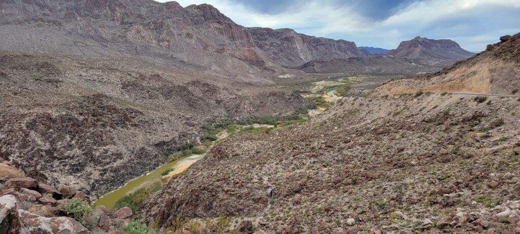 Emory Peak Big Bend National Park - Rio Grande river. The border between the USA and Mexico