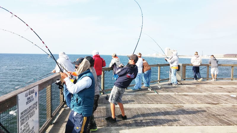 Pier fishing sale