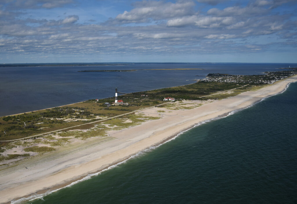 Fire Island National Seashore  Long Island New York - Surf fishing on Long Island