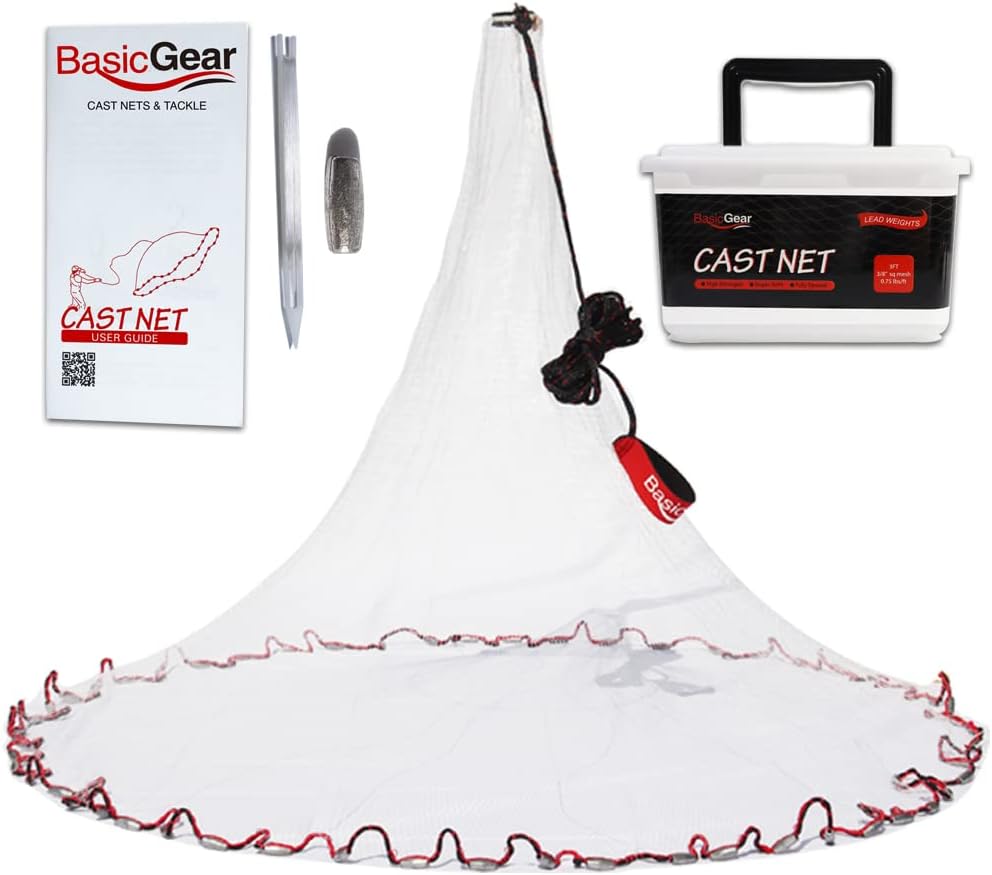 Basic Gear Cast Net - live bait for saltwater fishing