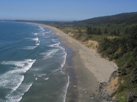 Lesser-Known surf fishing spots in the US - Aerial view of Kellogg Beach Crescent City California