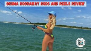 Okuma Rockaway Rods and Reels for Surf Fishing Lady angler casting her Okuma Rockaway rod and reel combo