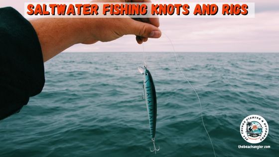 saltwater fishing knots featured image showing an artificial lure attached to the fishing line with a loop knot.