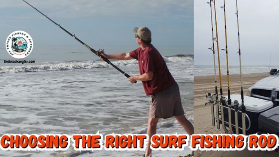 How to choose a surf rod - author casting into the Texas surf at Matagorda Beach