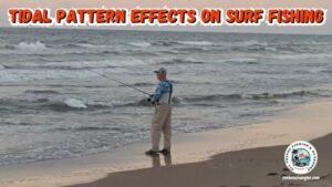 Tides and their effects on surf fishing - photo of JT McMahon surf fishing on Padre Island National Seashore at high tide.