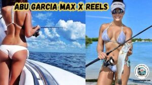 Abu Garcia Max X spinning reels being used by two lady anglers one holding a nice speckled trout