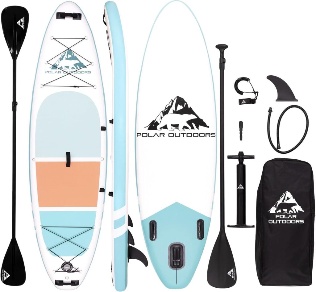 Polar Outdoors adult inflatable stand up paddle board