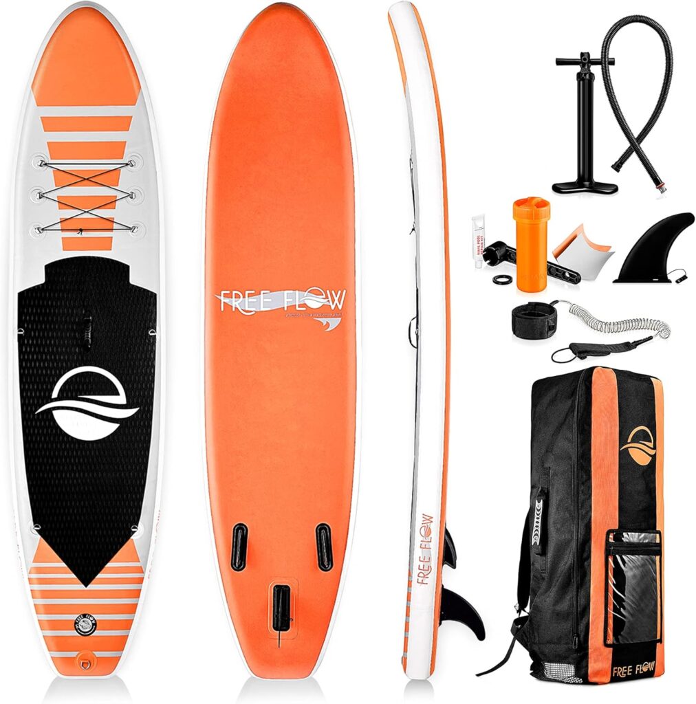 SereneLife Inflatable stand up paddle board