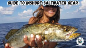 Guide to Inshore Saltwater Fishing Gear featured image showing a lady angler holding a very nice speckled trout.