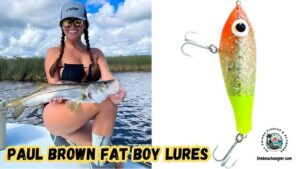 Paul Brown Fat Boy Lures featured image showing a lady angler with a nice snook next to an image of a Fat Boy Lure.
