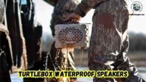 Turtlebox Waterproof Speakers featured image showing a group of duck hunters wading back to their vehicle and carrying a Turtlebox speaker.
