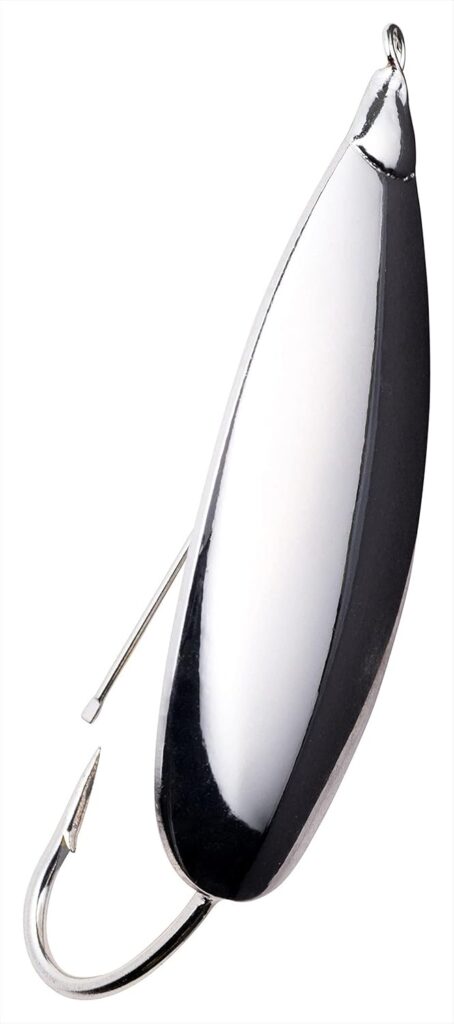 Berkley Johnson Sprite Silver Minnow Weedless spoon lure.